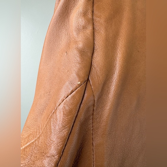 BOD & CHRISTENSEN LAMB LEATHER JACKET, COGNAC COLOR. - Picture 4 of 13